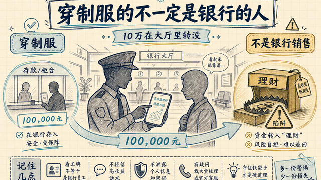 穿制服的不一定是银行的人——10 万在大厅里转没，给网点的一堂「飞单」课
