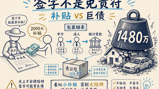 签字领 2000，背上 1480 万——河南农民莫名成法人，信贷三查哪一环漏了