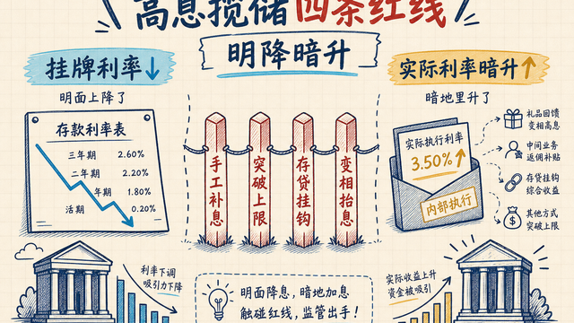 挂牌利率降了，实际利率暗升——高息揽储四条红线，网点别再踩
