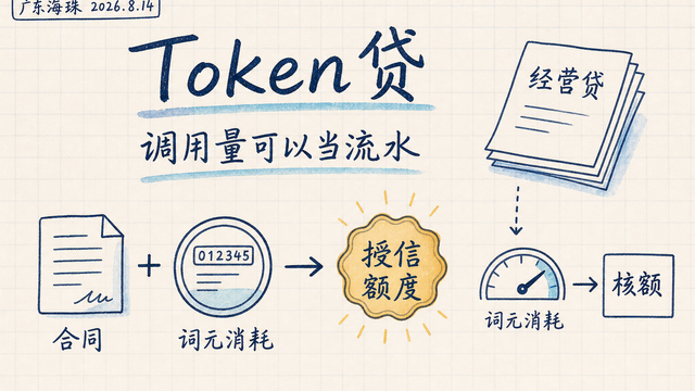 调用量可以当流水了——广东 Token贷，额度别只看流量